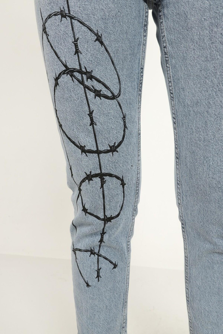 Mavi Desenli Jeans Pantolon