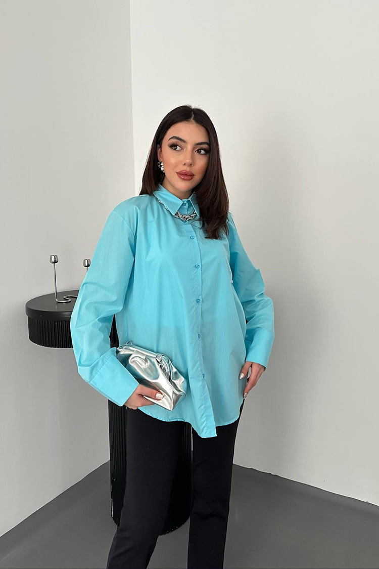 Blue Poplin Shirt