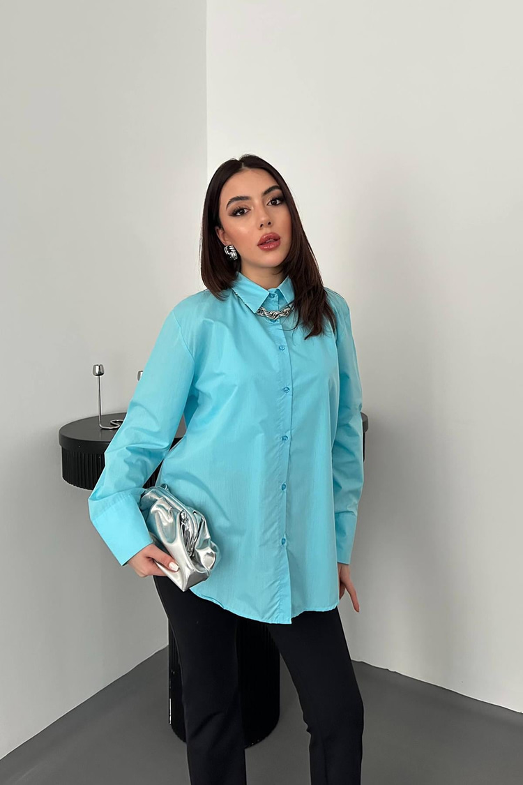 Blue Poplin Shirt