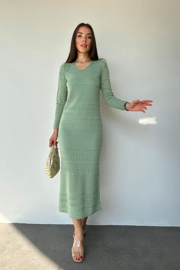 Mint Lined Knit Dress