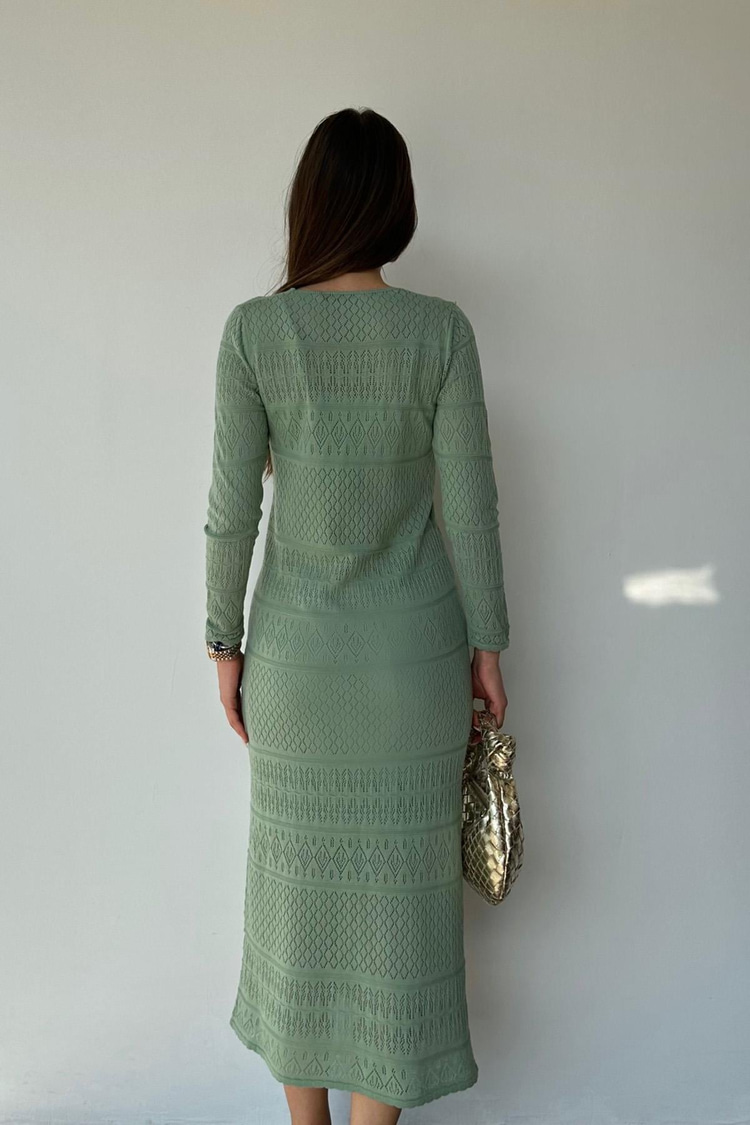 Mint Lined Knit Dress