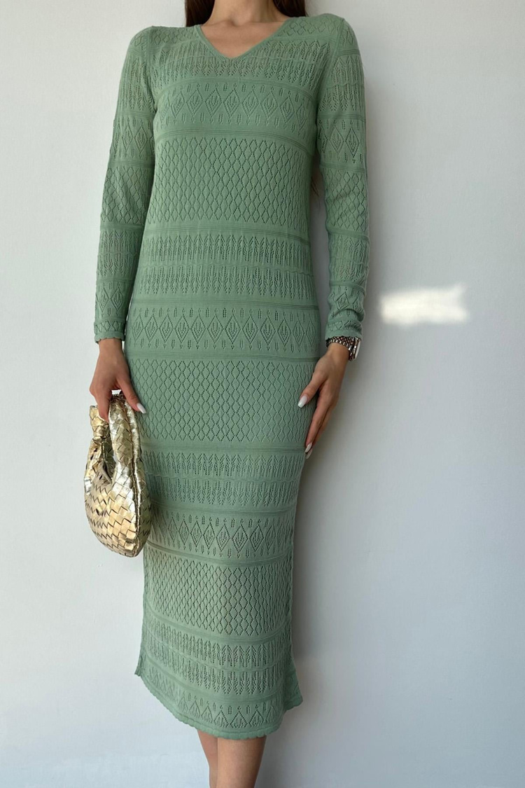 Mint Lined Knit Dress