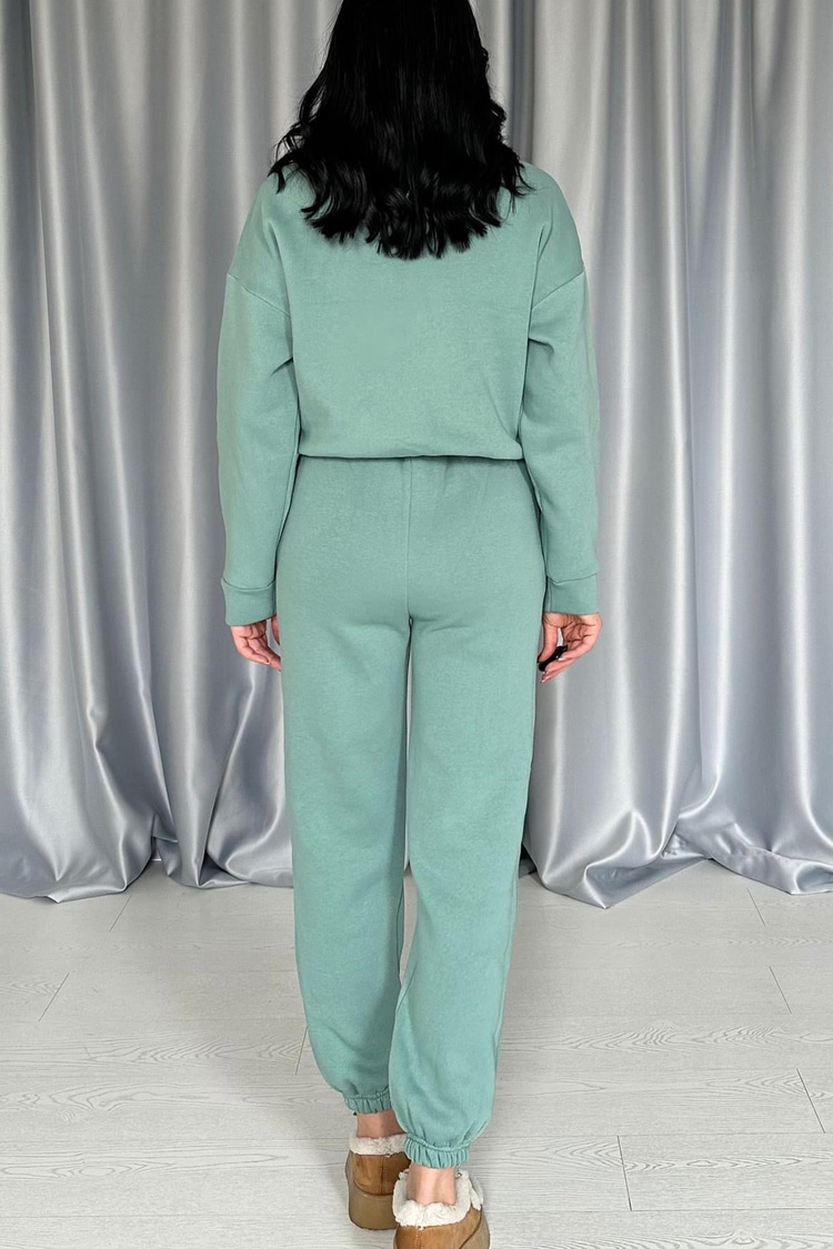 Mint Three-Thread Tracksuit Set