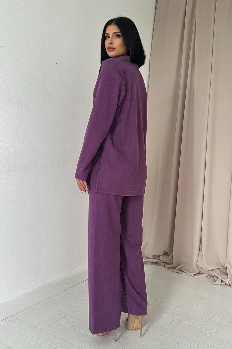 Purple Corduroy Cheni Set