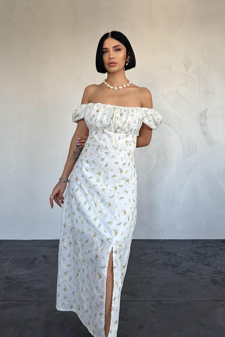 Yellow Floral Summer Dress