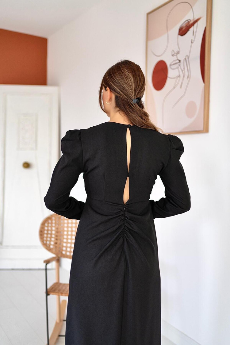 Black Backless Dress
