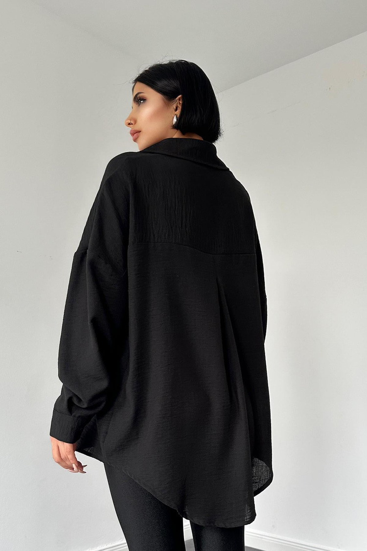 Black Stone Embellished Shirt