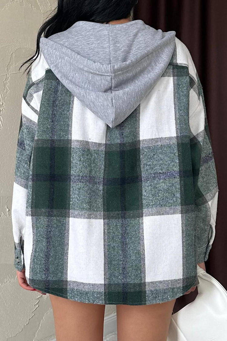 Emerald Hooded Lumberjack Shirt
