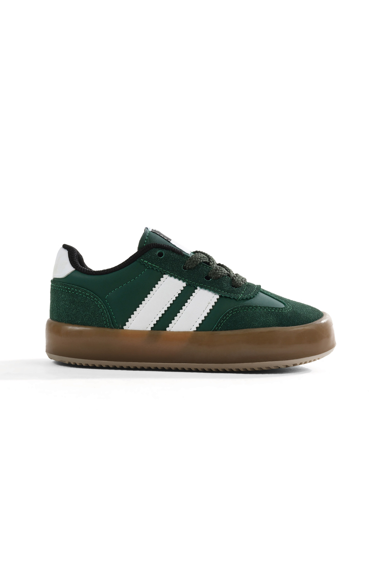 Microlight Taban Rahat Bağcıklı Sneaker Çocuk Unisex Yeşil Beyaz Sneaker TBTMKD080