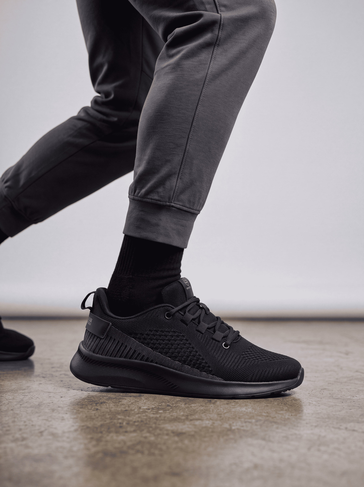 Nefes Alabilen Bağcıklı Sneaker Erkek Siyah Siyah Sneaker TBJAZBA