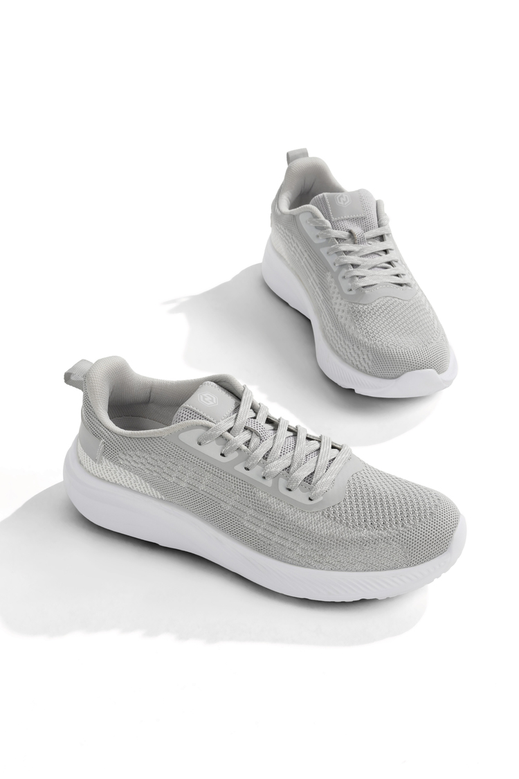 Nefes Alabilen Bağcıklı Sneaker Erkek Gri Sneaker TBPDR