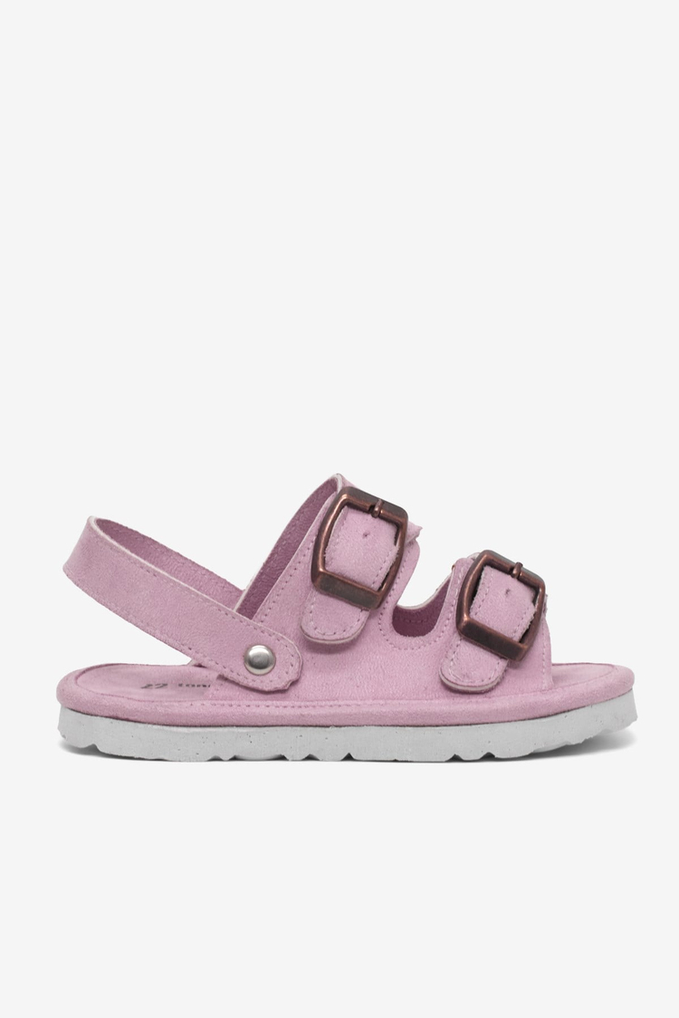 Rahat Kalıp Çift Tokalı Bebe Paitk Sandalet Çocuk Unisex Pudra Sandalet TBÖZDR005