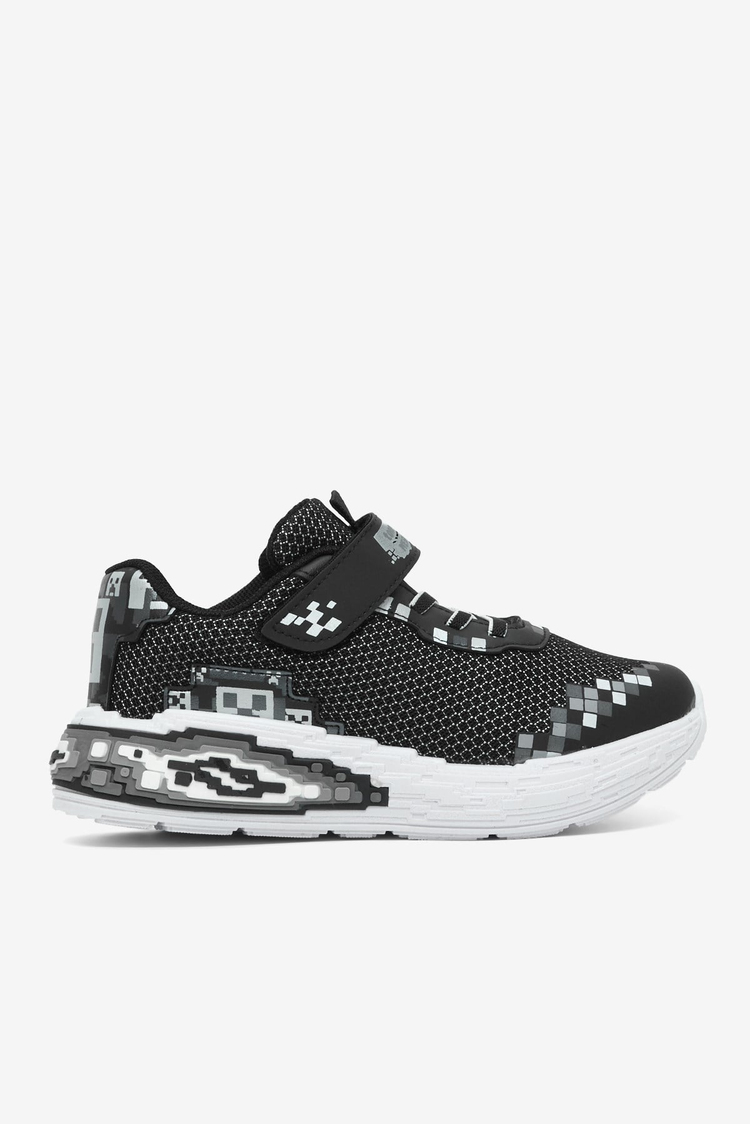 Rahat Kalıp Nefes Alabilen Cırtlı Işıklı-Işıksız Sneaker Çocuk Unisex Siyah Sneaker TBTMKD050