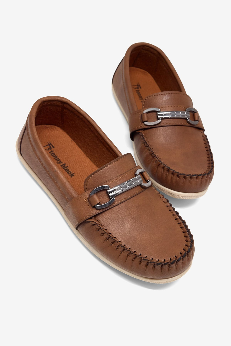 Termo Taban Metal Tokalı Loafer Erkek Çocuk Taba Loafer TBAYZ025