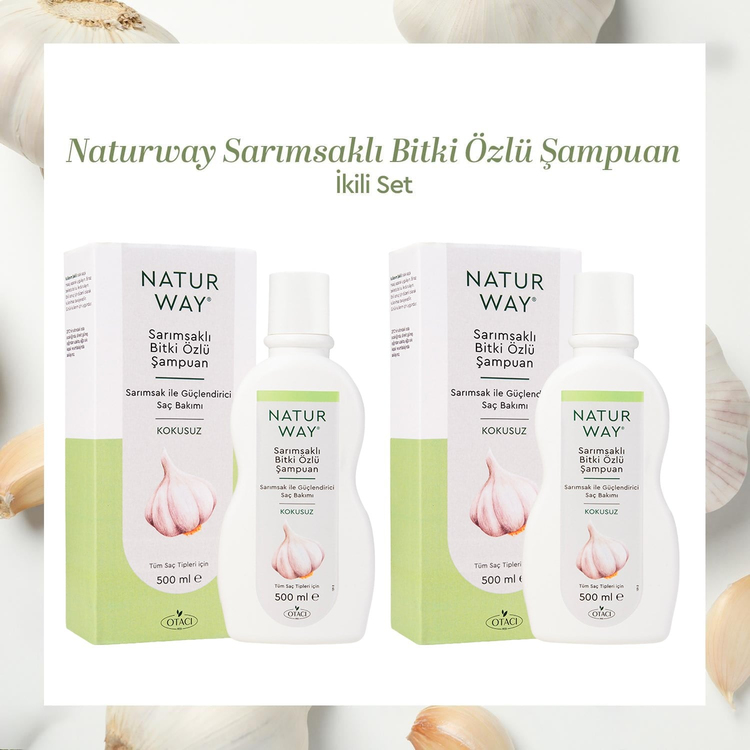 Naturway Sarımsaklı Bitki Özlü Şampuan İkili Paket