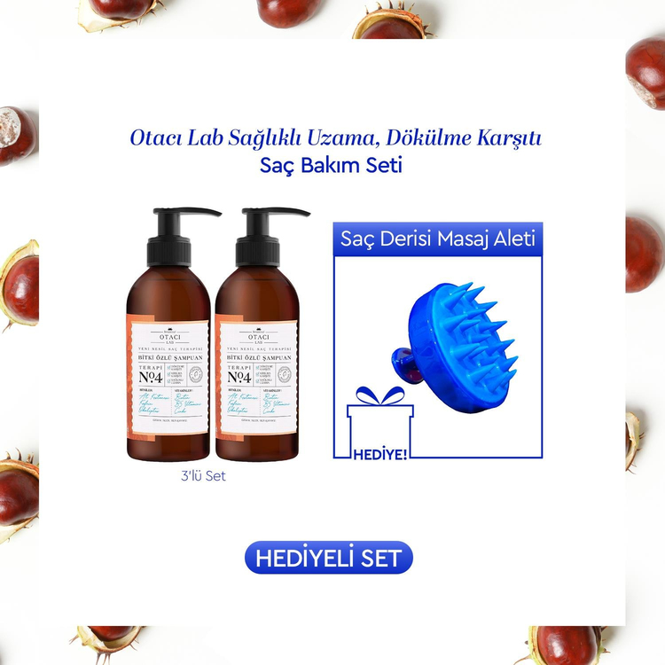 Saç Derisi Masaj Aleti Hediyeli- Otacı Lab No:4 Bakım Seti 