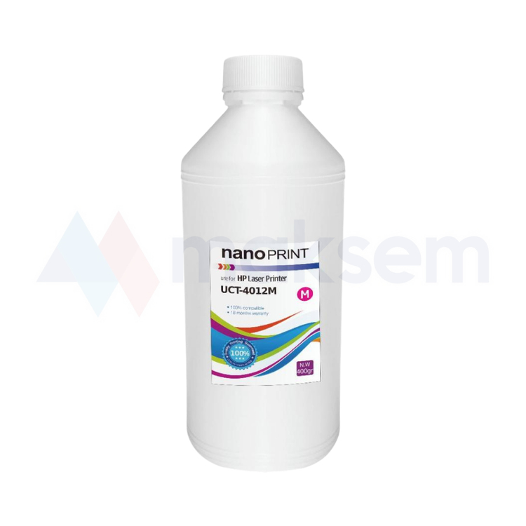 Kırmızı Toner Tozu (Toner Powder) 400gr UCT-4012M nanoPRINT, HP Universal Renkli