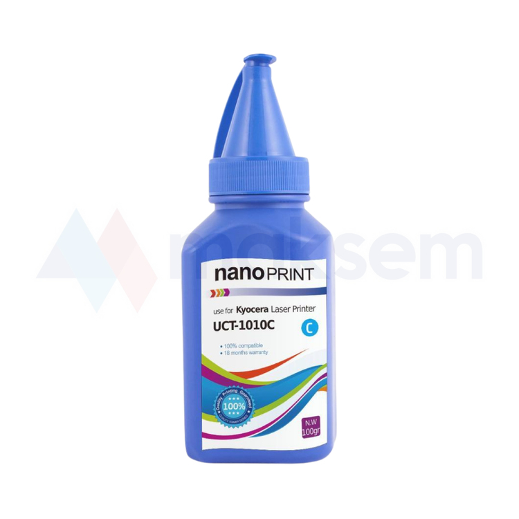 Mavi Toner Tozu 100gr TK5140 TK5150 UCT-1010C nanoPRINT, Kyocera Universal
