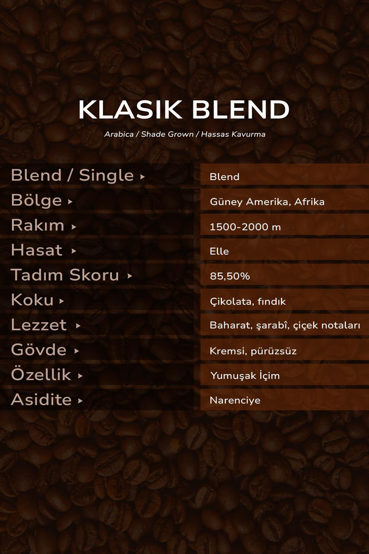 Klasik Blend Filtre Kahve 500 g (Öğütülmüş)