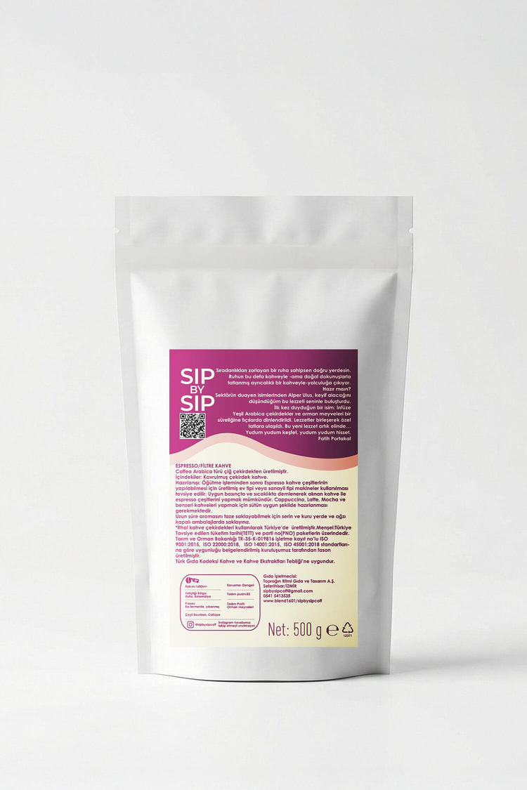 Sip by Sip Çekirdek Kahve 500gr Orman Meyveleri Tadıyla 