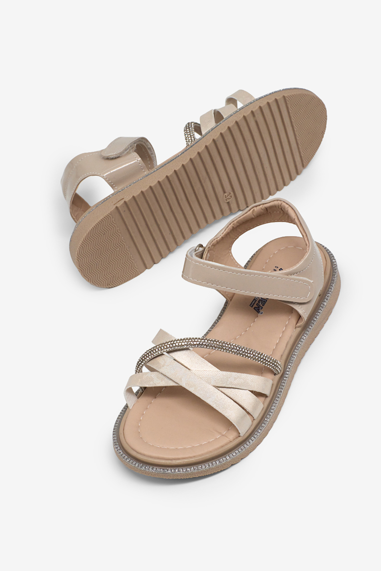 Çoçuk Çarpraz Bağlı Sandalet Çocuk Unisex Sedef Sandalet TBARZ1060