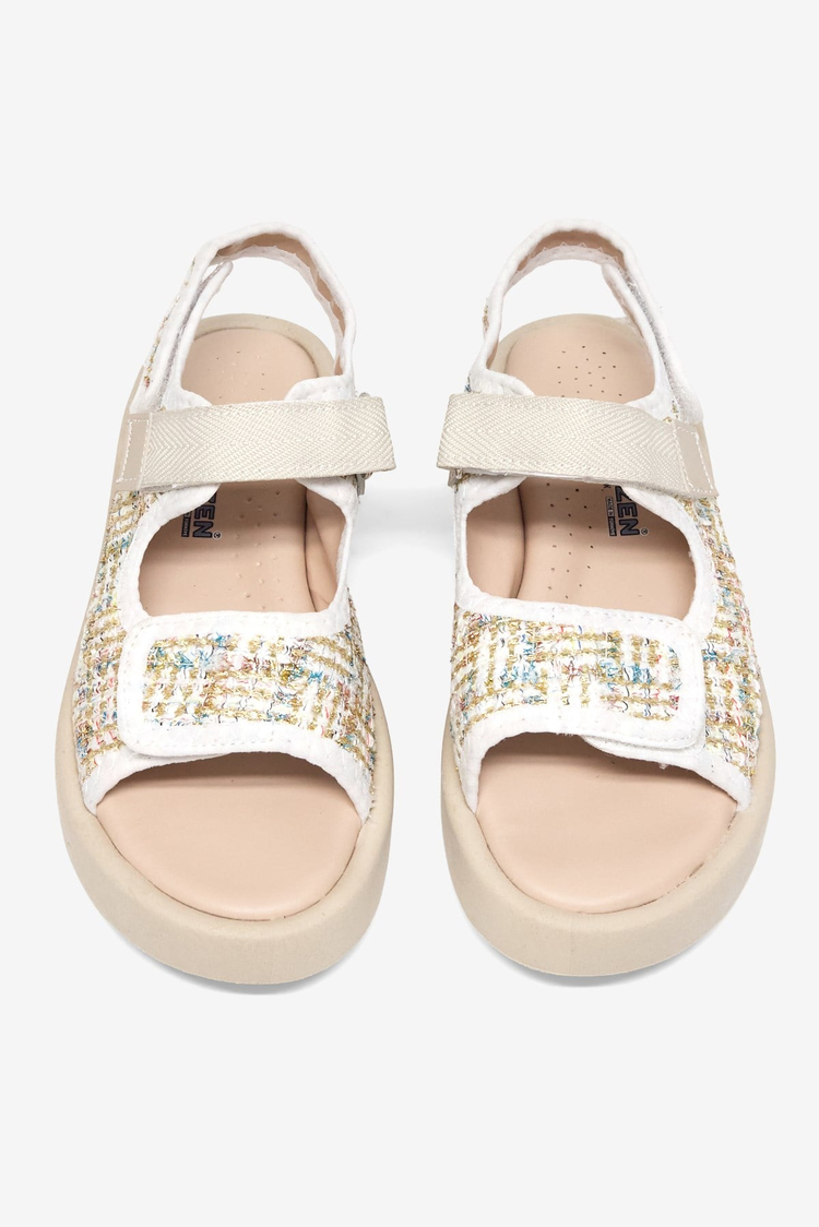 Çoçuk Cırtlı Sandalet Çocuk Unisex Beyaz Sandalet TBARZ1040