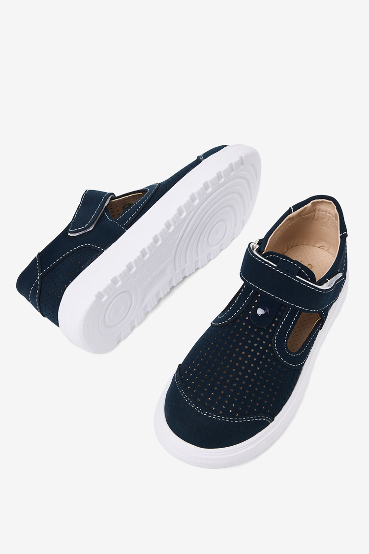 Çoçuk Cırtlı Sandalet Çocuk Unisex Lacivert Sandalet TBARZ1075