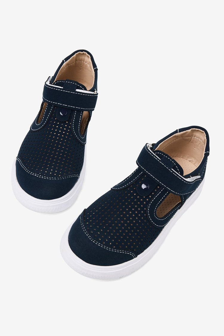 Çoçuk Cırtlı Sandalet Çocuk Unisex Lacivert Sandalet TBARZ1075