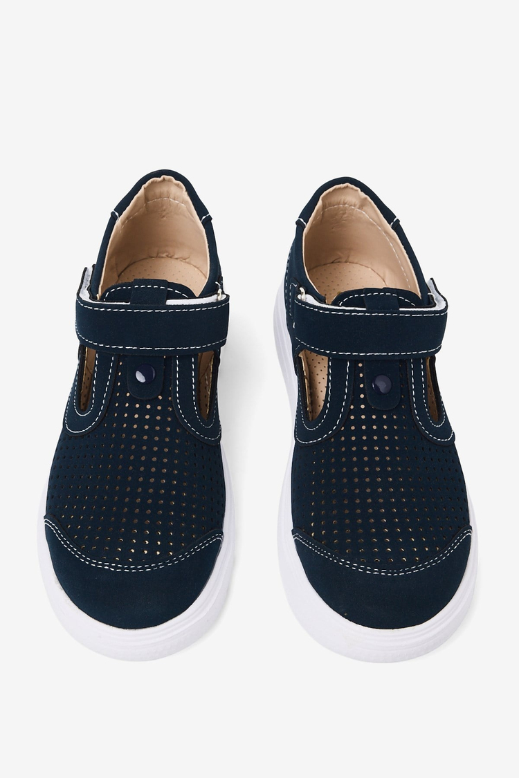 Çoçuk Cırtlı Sandalet Çocuk Unisex Lacivert Sandalet TBARZ1075