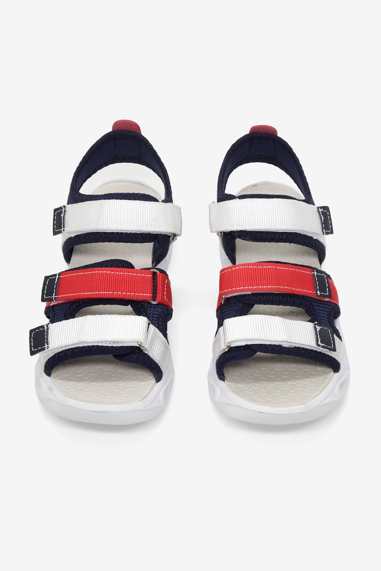 Çoçuk Renkli Rahat Kalıp Sandalet Çocuk Unisex Lacivert Kırmızı Beyaz Sandalet TBARZ1030