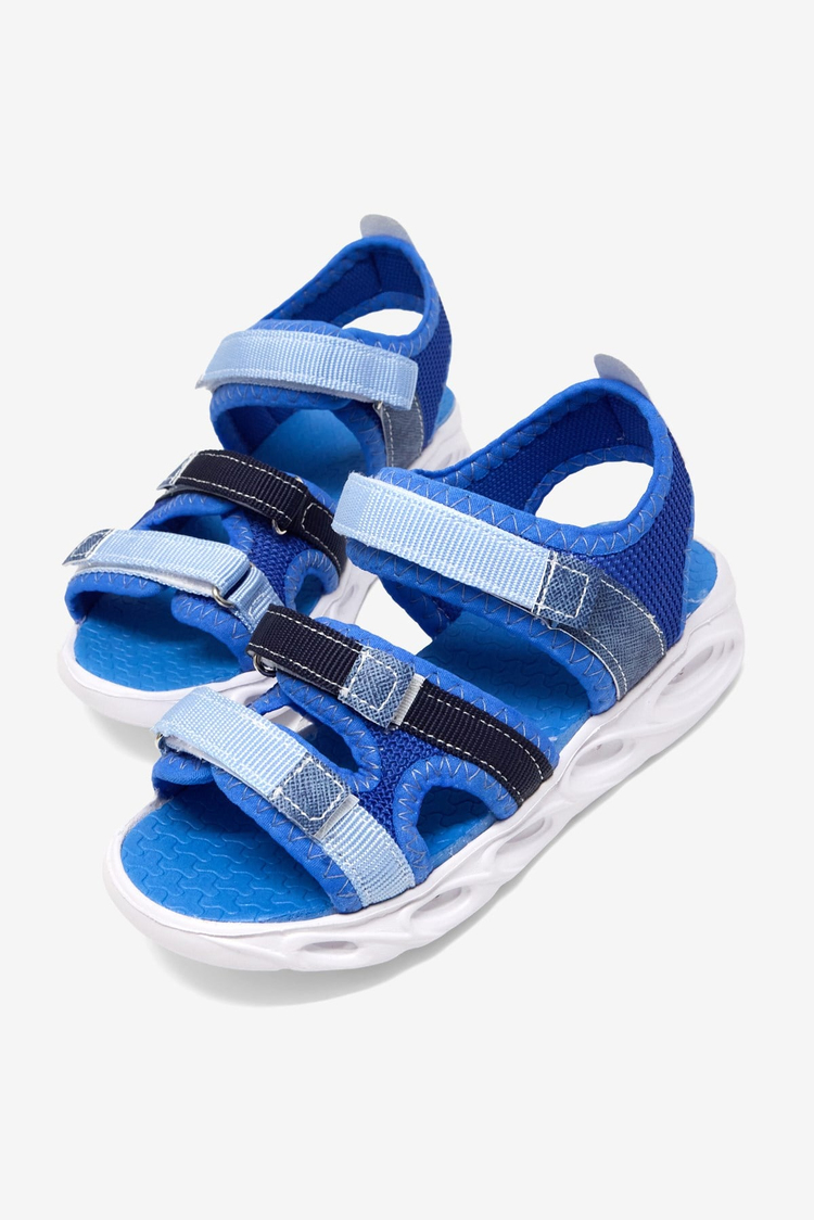 Çocuk Renkli Rahat Kalıp Sandalet Çocuk Unisex Kot Mavi Sandalet TBARZ1030