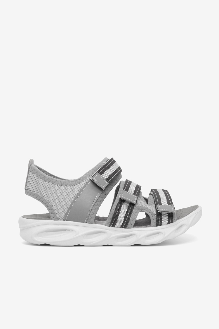 Çoçuk Renkli Rahat Kalıp Sandalet Çocuk Unisex Gri Sandalet TBARZ1030