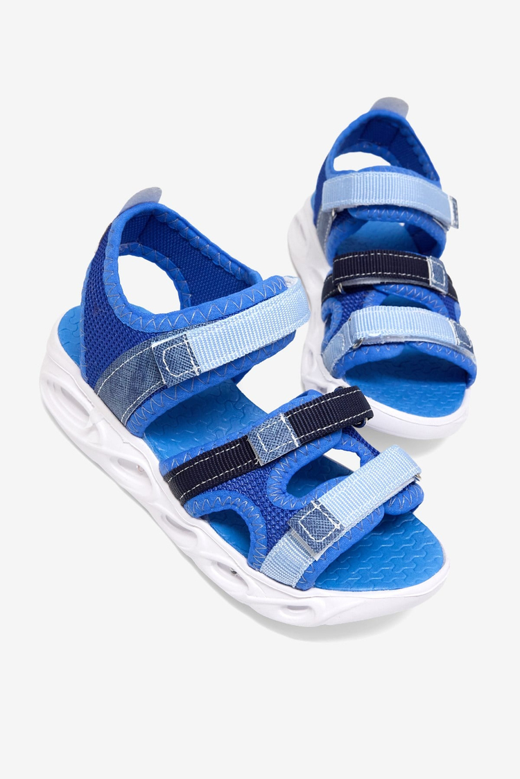 Çocuk Renkli Rahat Kalıp Sandalet Çocuk Unisex Kot Mavi Sandalet TBARZ1030