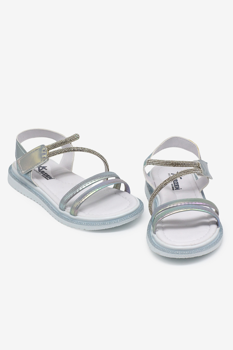 Çocuk Sim Detaylı Sandalet Çocuk Unisex Gümüş Sandalet TBARZ1055