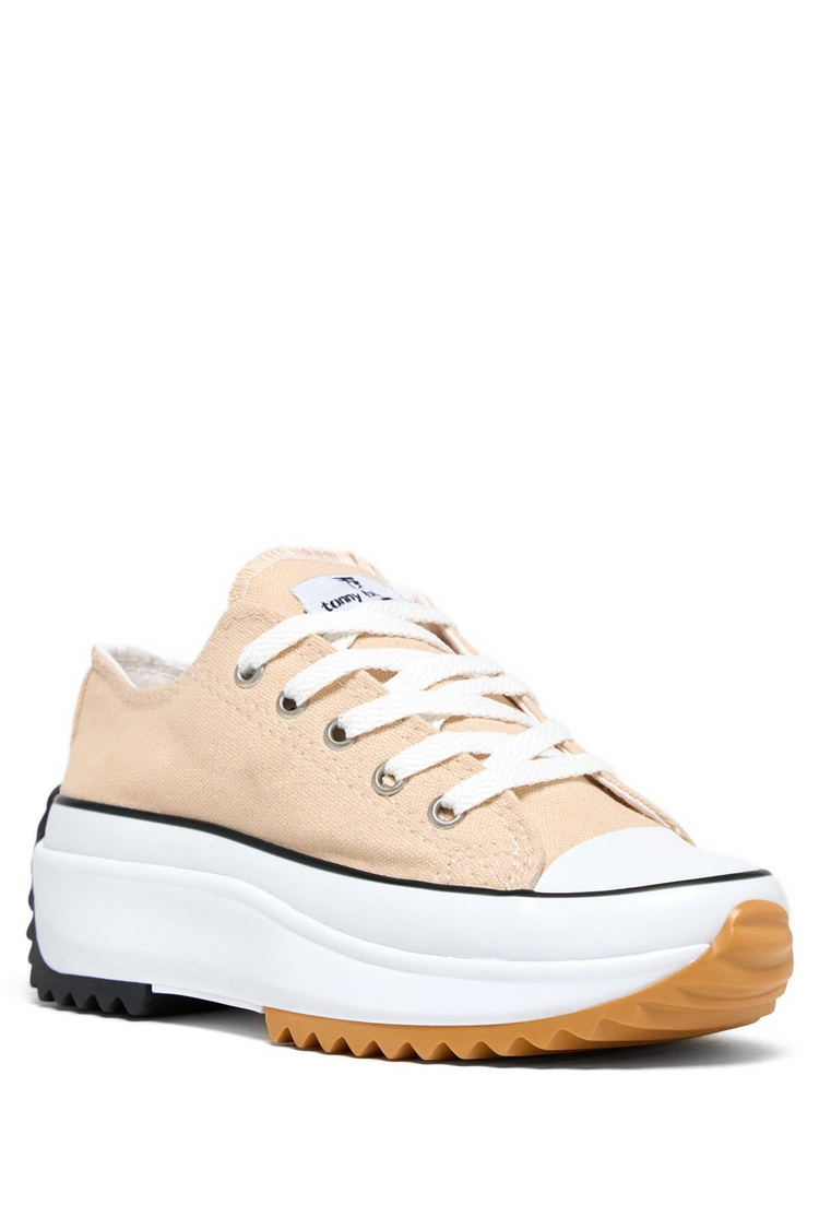 Çocuk Unisex Bej Rahat Kalıp Sneaker