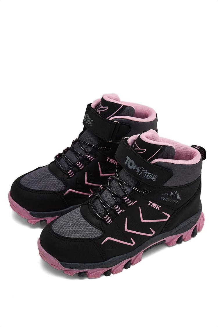 Çocuk Unisex Füme Pembe Rahat Kalıp Renkli Taban Bot