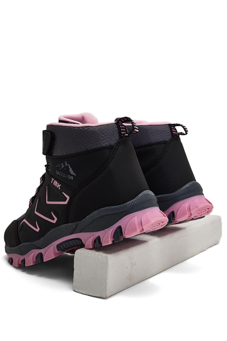 Çocuk Unisex Füme Pembe Rahat Kalıp Renkli Taban Bot