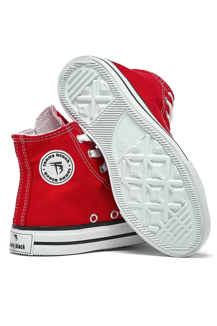 Çocuk Unisex Kırmızı Rahat Kalıp Uzun Sneaker