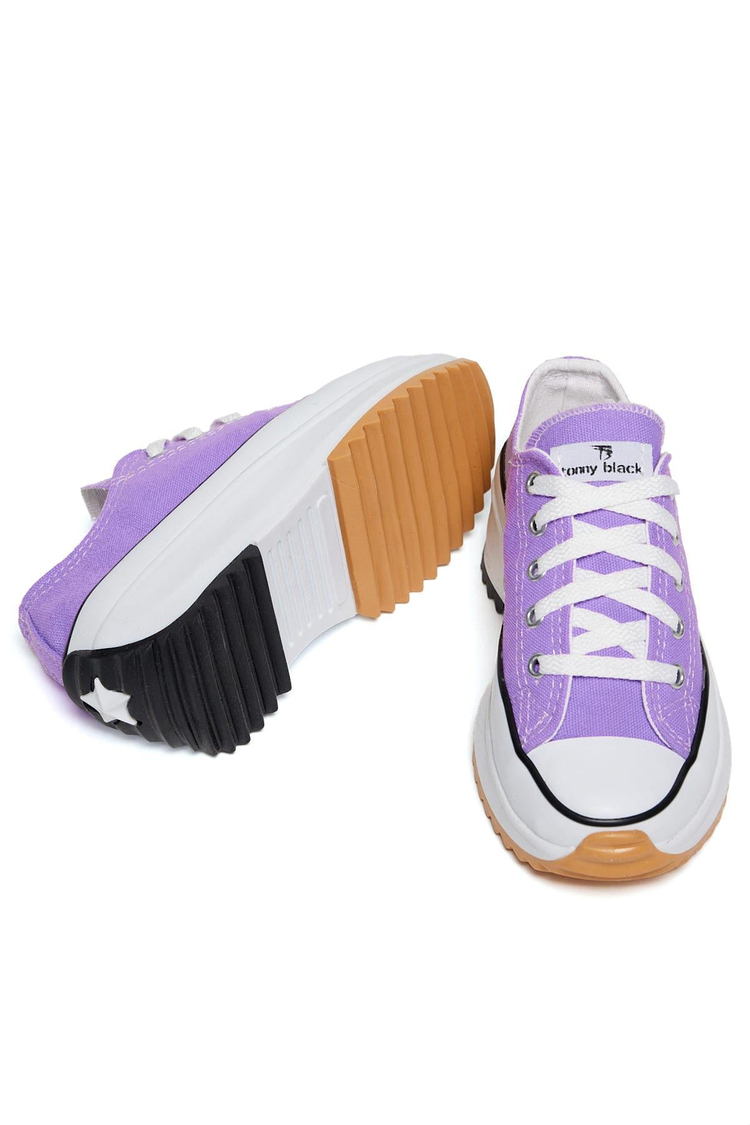 Çocuk Unisex Lila Rahat Kalıp Sneaker