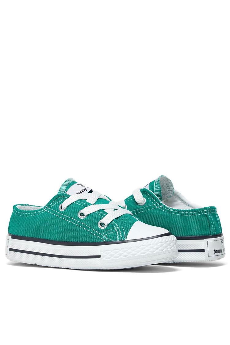 Çocuk Unisex Yeşil Rahat Kalıp Bağcıklı Sneaker