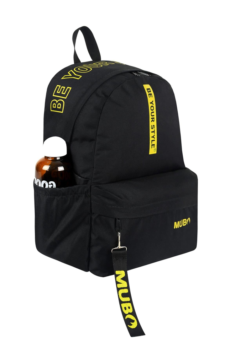 Geniş Hacimli Günlük ve Okul Kullanımına Uygun Unisex Siyah Sarı Sırt Çantası TBPWCNT005