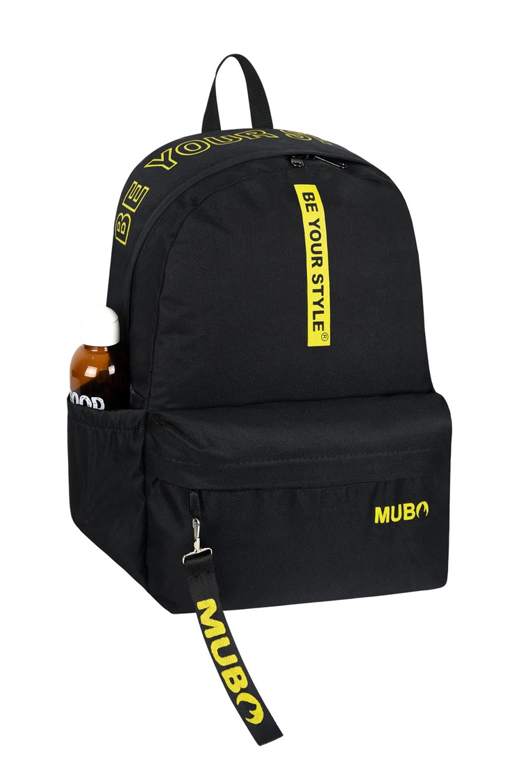 Geniş Hacimli Günlük ve Okul Kullanımına Uygun Unisex Siyah Sarı Sırt Çantası TBPWCNT005