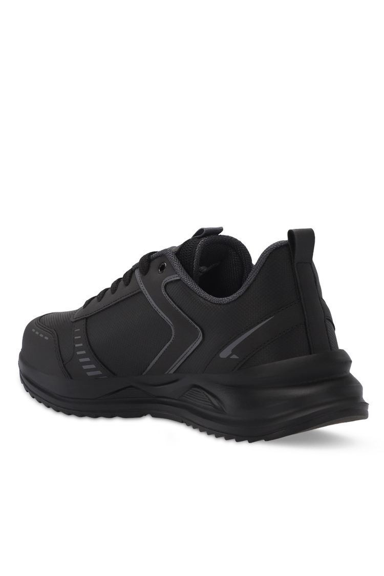 GOLDEN I Büyük Beden Erkek Siyah Siyah Sneaker SA24RE003