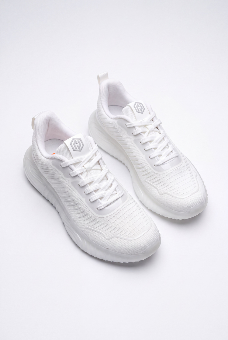 Hava Yastığı Detaylı Bağcıklı Sneaker Erkek Beyaz Sneaker TBNORA