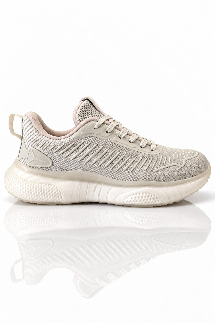Hava Yastığı Detaylı Bağcıklı Sneaker Erkek Bej Sneaker TBNORA
