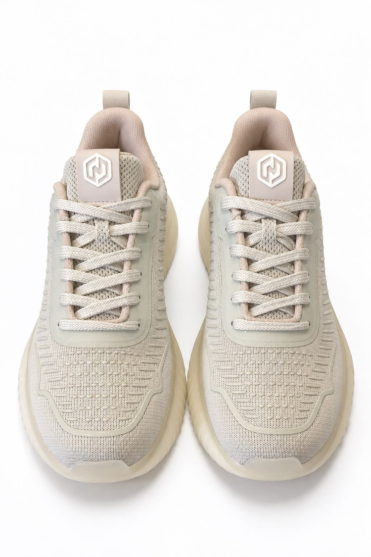 Hava Yastığı Detaylı Bağcıklı Sneaker Erkek Bej Sneaker TBNORA