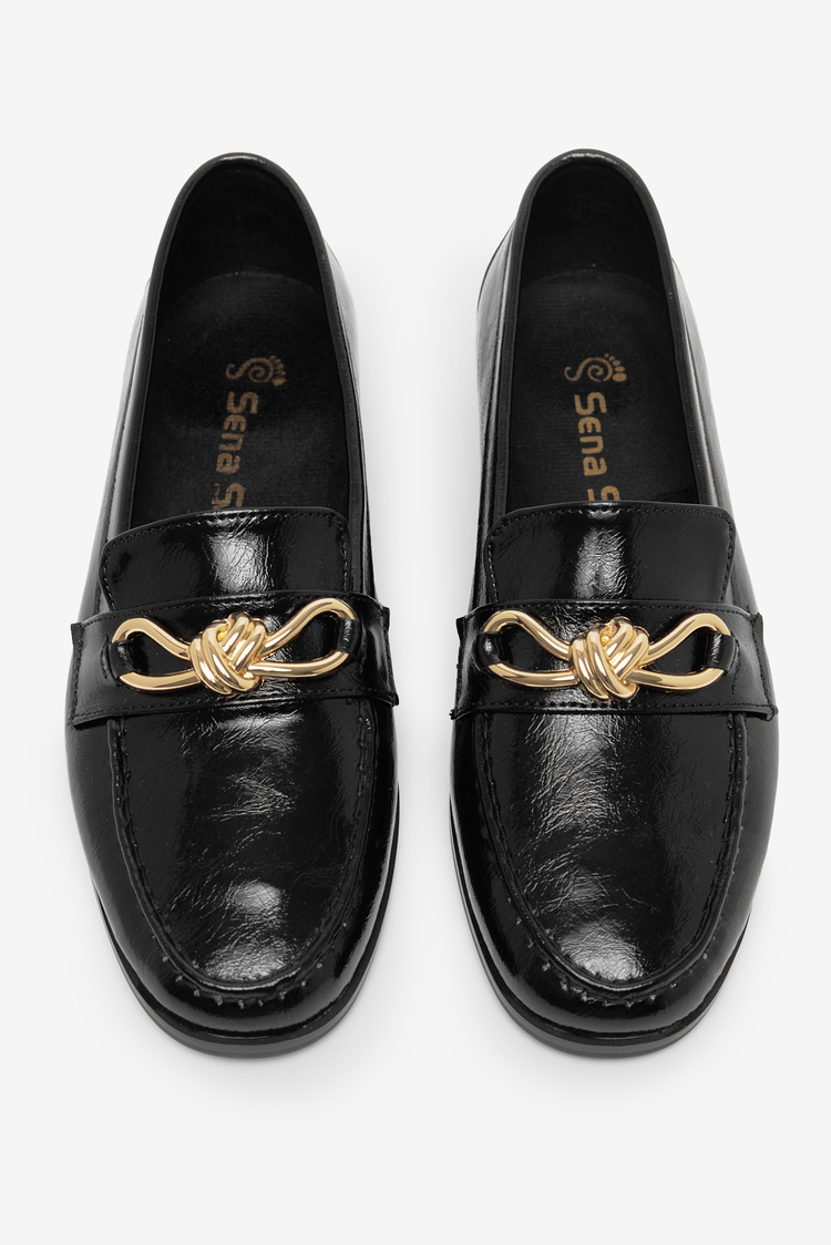 Kadın Klasik Loafer Toka Detayl Babet Günlük  Babet Kadın Siyah Babet TBOMRSR1030