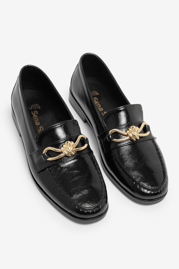 Kadın Klasik Loafer Toka Detayl Babet Günlük  Babet Kadın Siyah Babet TBOMRSR1030