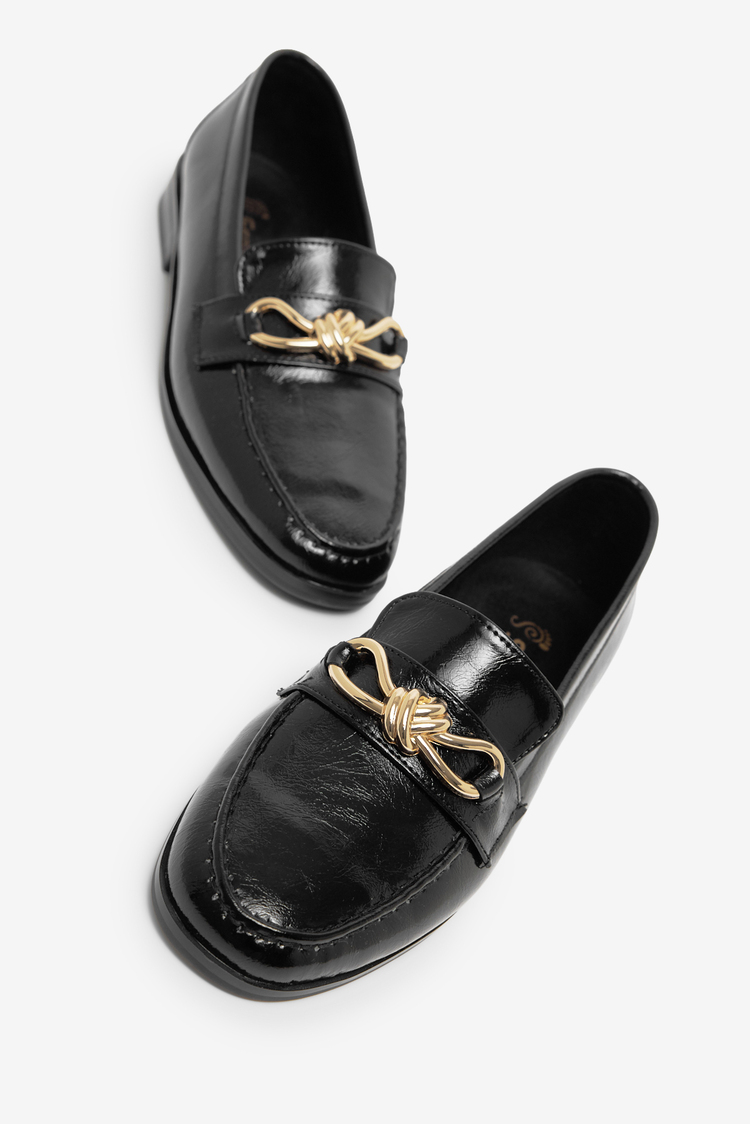 Kadın Klasik Loafer Toka Detayl Babet Günlük  Babet Kadın Siyah Babet TBOMRSR1030