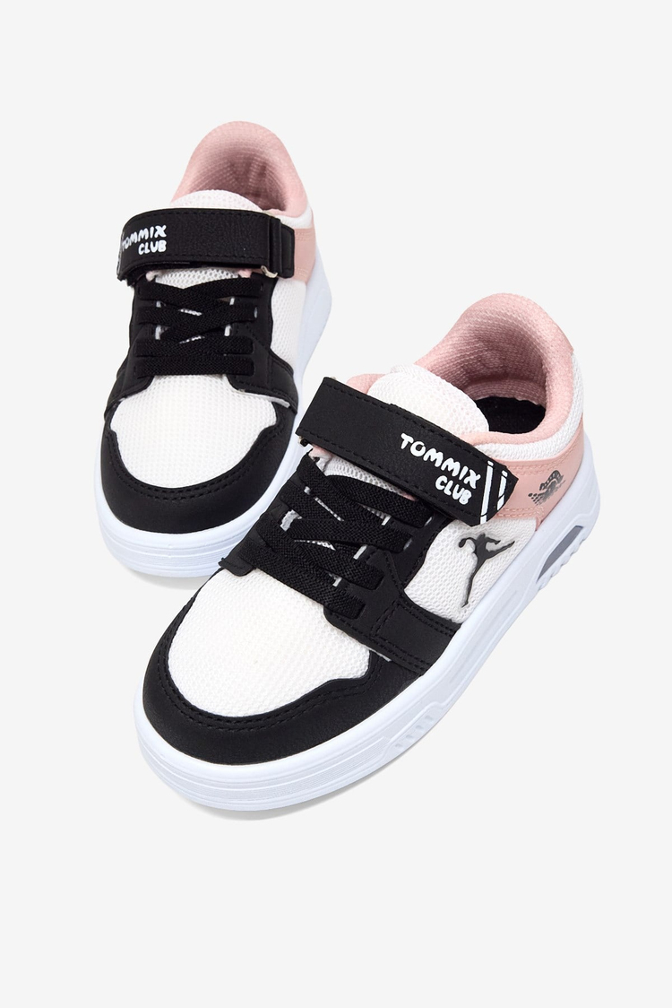 Kauçuk Taban Cırtlı Işıklı Sneaker Çocuk Unisex Siyah Pudra Sneaker TBDLT510